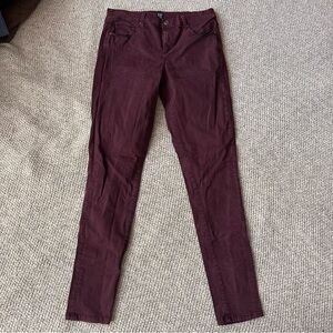 GAP Burgundy Skinny Jeans
